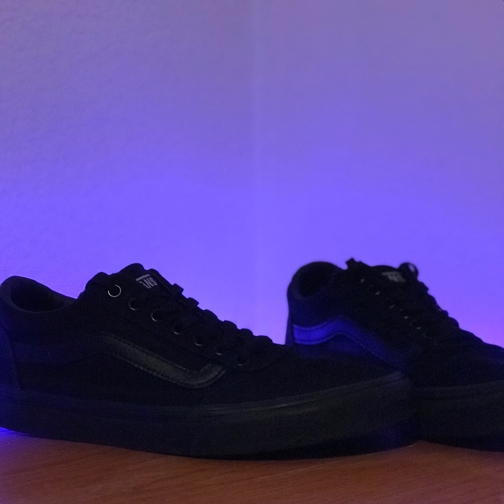 Black on black old school vans